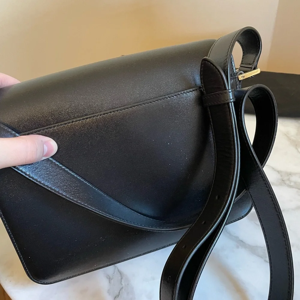 YSL SAINT LAURENT black leather crossbody purse NWT - Picture 12 of 14